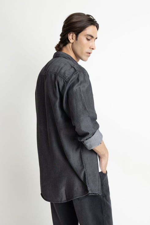 Charcoal Grey Denim Shirt